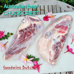 Beef CHUCK CREST Australia brand AMH frozen whole cuts +/- 2 kg/pc (price/kg)